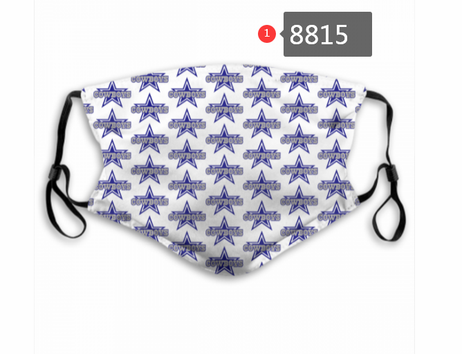Dallas Cowboys #4 Dust mask with filter->nfl dust mask->Sports Accessory